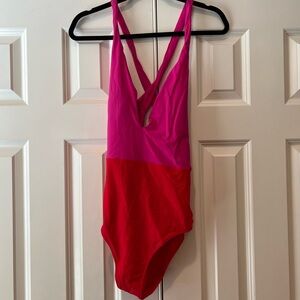 Summersalt Pink and Red One-Piece Swimsuit